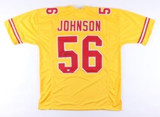 Derrick Johnson Signed Kansas City Chiefs Throwback Jersey (PSA COA) 4x Pro Bowl