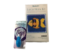 GOLDFISH Latch Hook Kit WonderArt Craft Precut Yarn Tool Instructions NEW