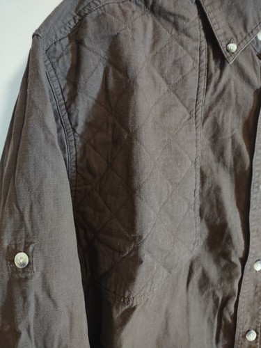 Sports Afield Mens L Shooting Shirt Brown Vintage Caped Vented Button Front - Picture 3 of 10