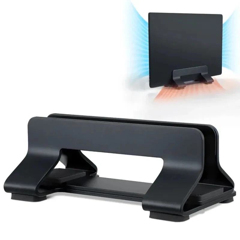Adjustable Tool-Free Aluminum Vertical Laptop Stand 12-30mm