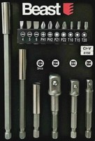 "16X Set Bithalter Nussadapter1/4\" 3/8\" 1/2\" Stecknussadapter Stecknuss Adapter"