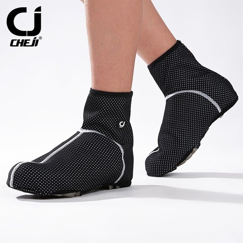 CHEJI Fleece Cycling Shoe Cover Thermal Winter Bicycle Overshoes Waterproof - Picture 3 of 7