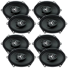 Pack of (4)Power Acoustik EF-573 500W  5" x 7" 3-Way Coaxial Car Audio Speaker