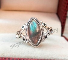 Labradorite Ring 925 Sterling Silver Ring Handmade Ring Gemstone Ring All Sizes