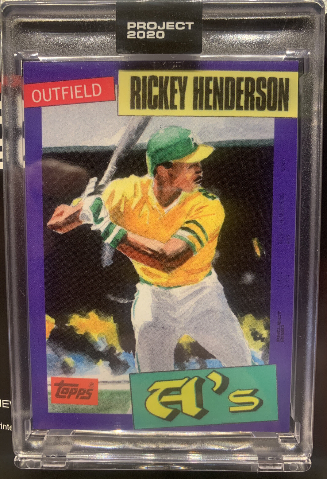 Topps Project 2020 #123 Rickey Henderson by Jacob Rochester Oakland A’s