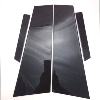 4PCS Real Carbon Fiber Pillar Panel Trim Cover Fits 12-18 W218 CLS500 550 CLS63