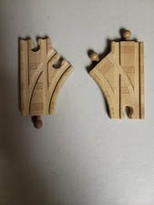 Thomas Wooden Railway Train 3 1/2 Inch Curved Switch Tracks Male Female