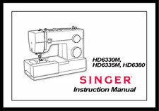 Máquina de coser Singer HD 6330m 6335m 6380 instrucciones guía del usuario manual reimpresión