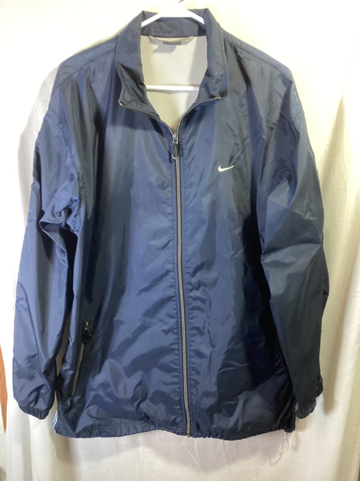 SACAI X NIKE Giacca a vento Nike blu grande full zip tasche con cerniera poliestere vintage