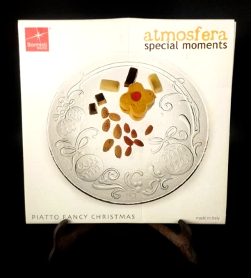 BORMIOLI ROCCO Set 12 Sottopiatti Bormioli Atmosfera Natalizia Vetro Trasparente 30cm