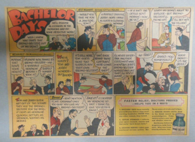 Bromo-Seltzer Ad: Boss Is A Thief! from 1930's Size: 7.5 x 10 inches