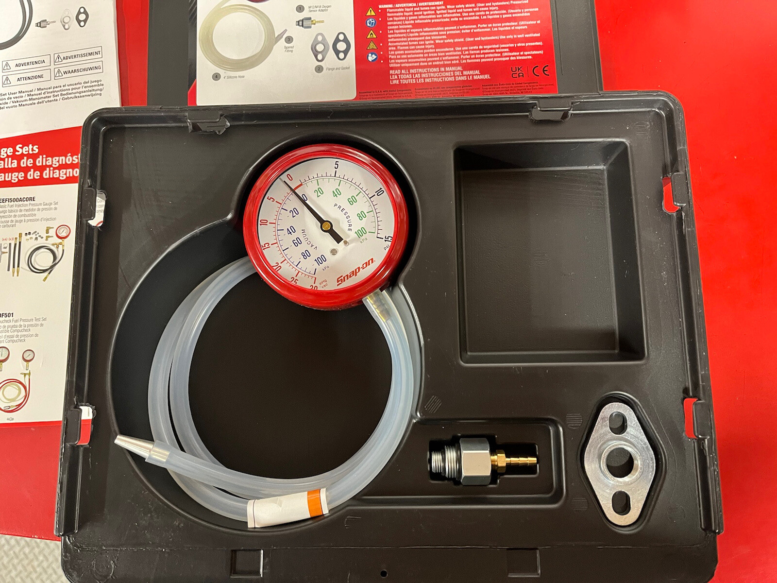 SnapOn Vacuum Pressure Gauge Set Case EEPV511 New eBay