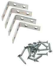  8 Stanley 75-6241 Zinc Plated 2" Angle Corner Support Braces with Screws