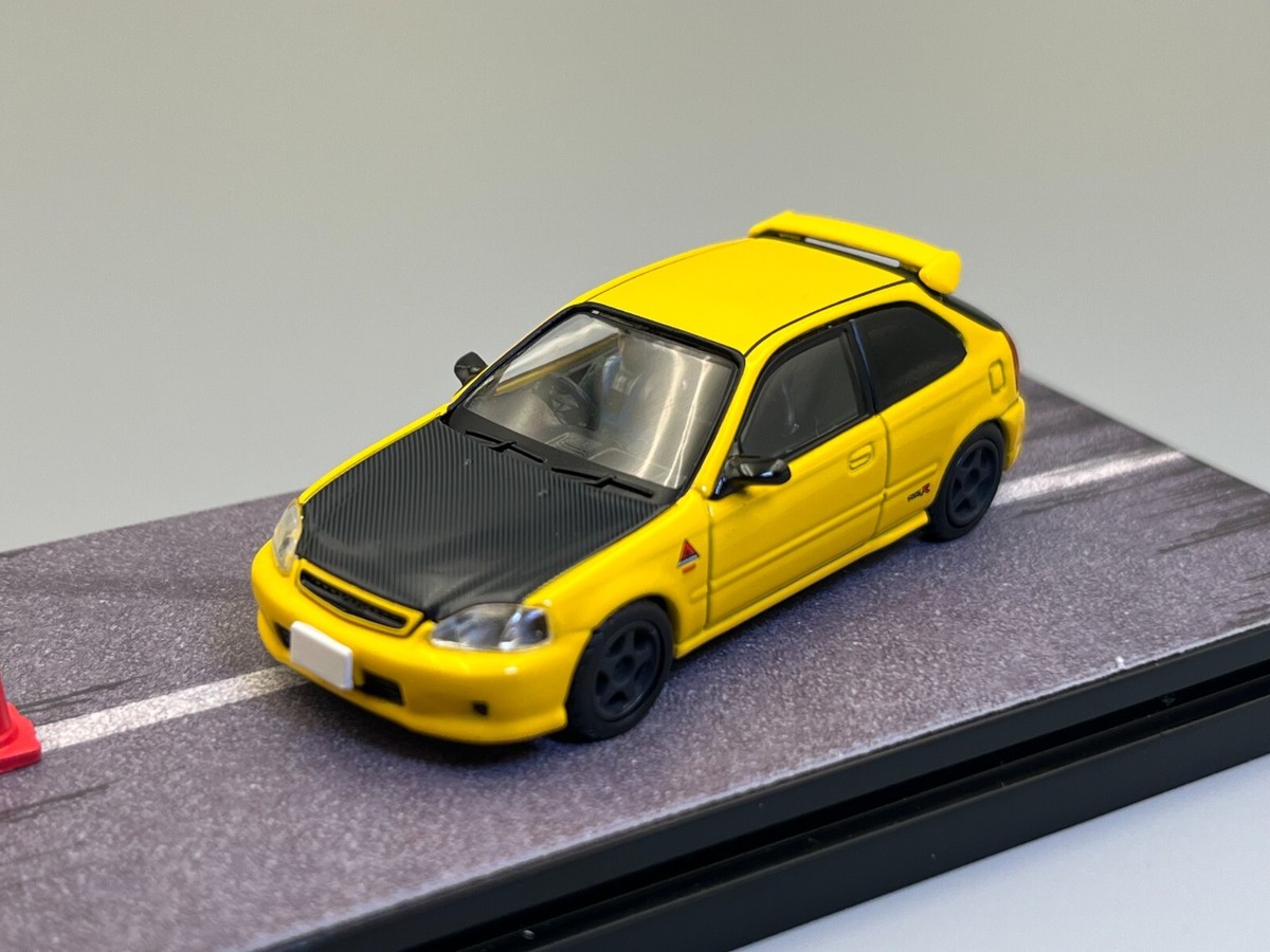 Initial D Honda Civic Type R EK9 Yellow Spoon Sports-tuned Diorama