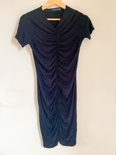 Pretty little Thing Uk 10 Draped LBD Little Black Dress