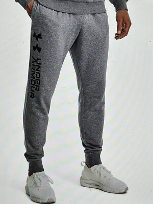 Under Armour Big & Tall Men's Gray Rival Fleece Joggers Size 4XL