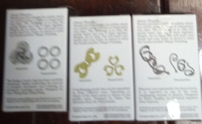 Hanayama 3 Huzzle Puzzles Rätsel, Kette & Zyklon - aus Nic Picot Magic