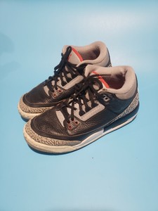 Nike Air Jordan Retro 3 Original Zapatos 854261-001 Negro Gris Talla 5.5  jóvenes de cemento | eBay