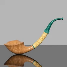 MUXIANG Freehand Pipe Smooth Briar Tobacco Pipe Semi-finished Wood Smoking Pipe 