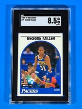 1989-90 NBA Hoops #29 Reggie Miller (HOF) - SGC: 8.5 Basketball Card
