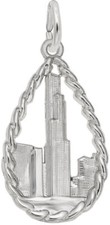Sterling Silver Sears Tower Charm by Rembrandt