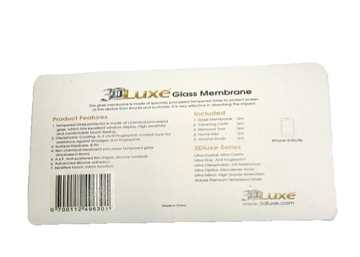 3D LUXE 5810966 PREMIUM TEMPERED GLASS MEMBRANE for IPHONE 5/5C/5S in Pink - Image 3 of 4