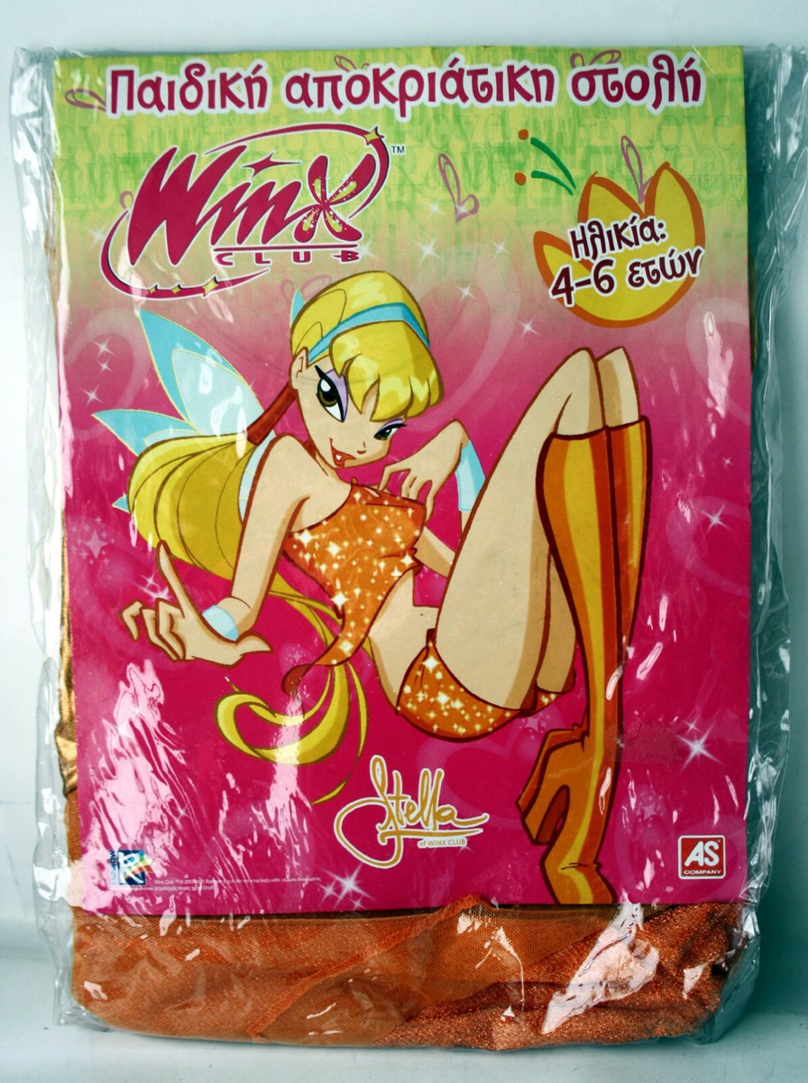 RARE 2007 AUTHENTIC WINX CLUB STELLA COSTUME 4-6 YEARS HALLOWEEN