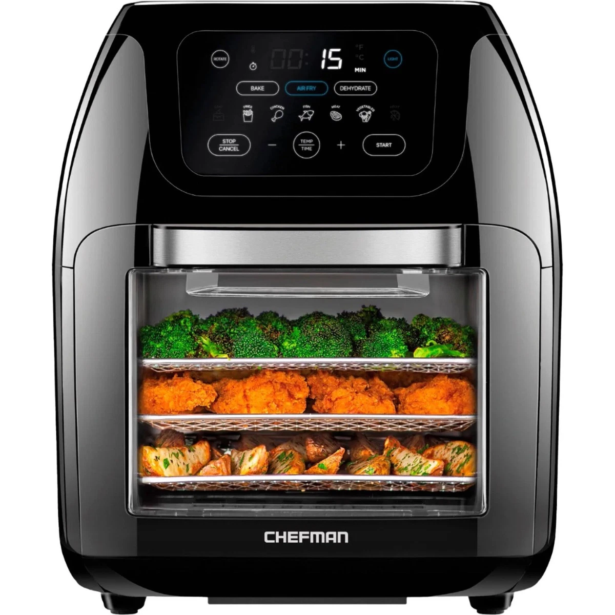 Chefman - 6L Digital Multi-function Air Fryer - Black