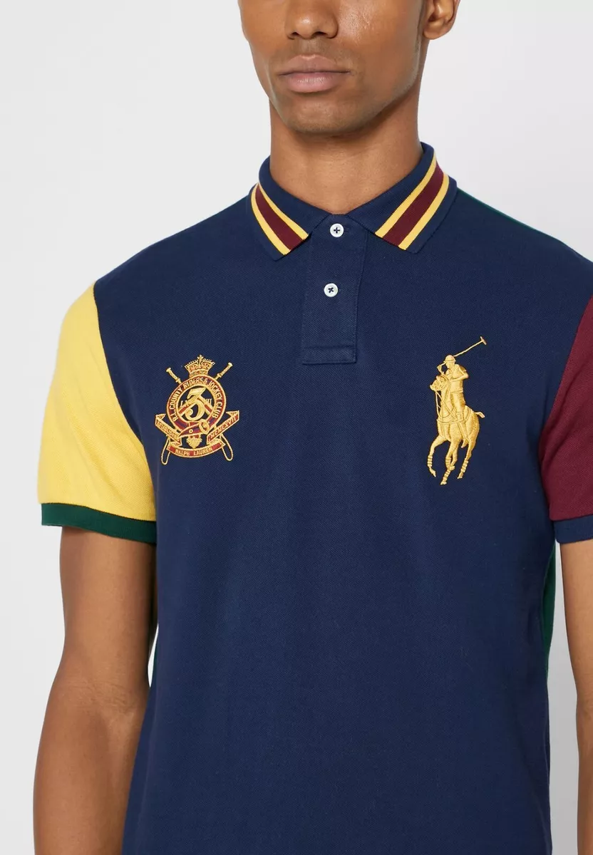 Nwt Polo Ralph Lauren Brasil Big Pony #5 Custom Slim Fit Polo