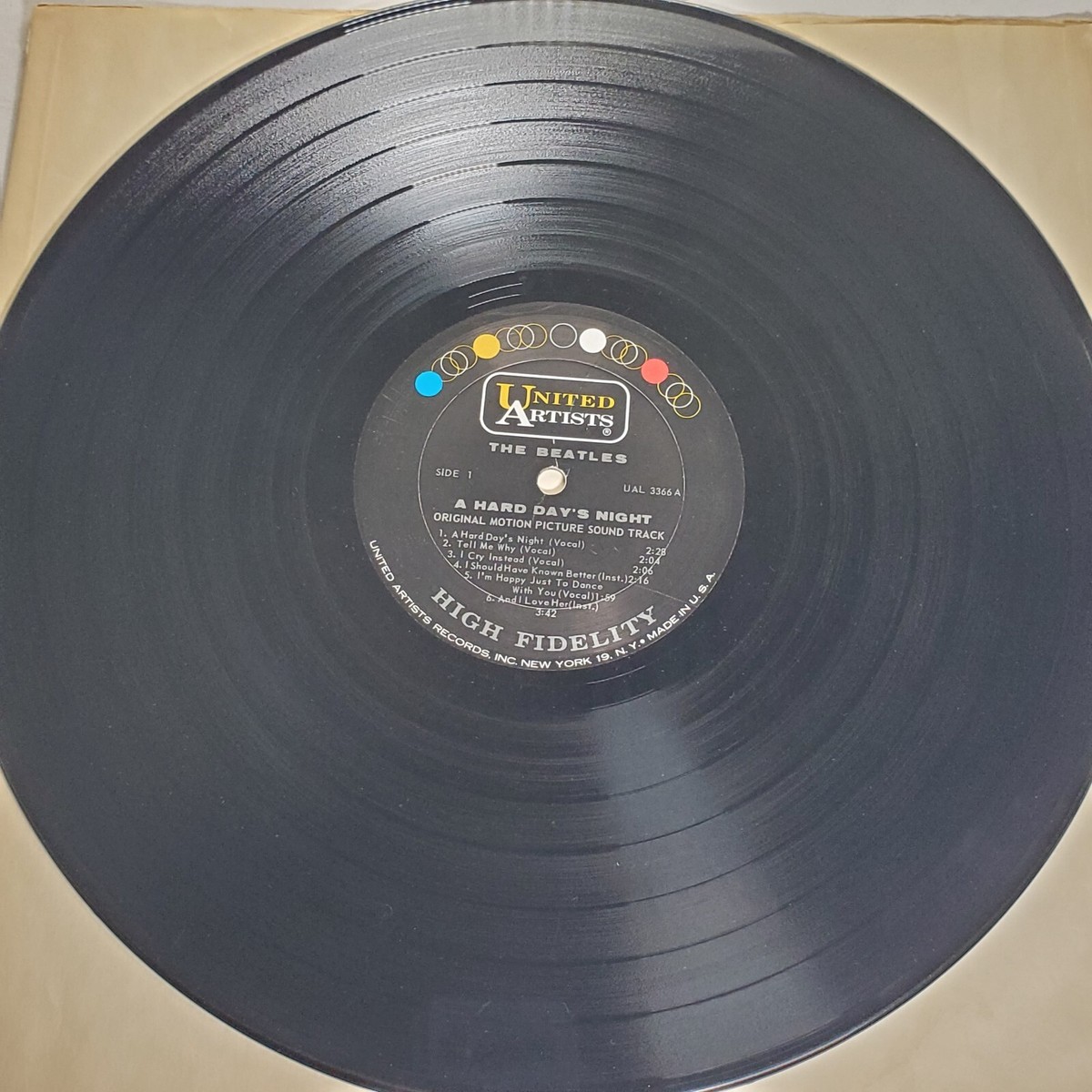 The Beatles - A Hard Day's Night Vinyl 1964 UAL 3366 Mono Black