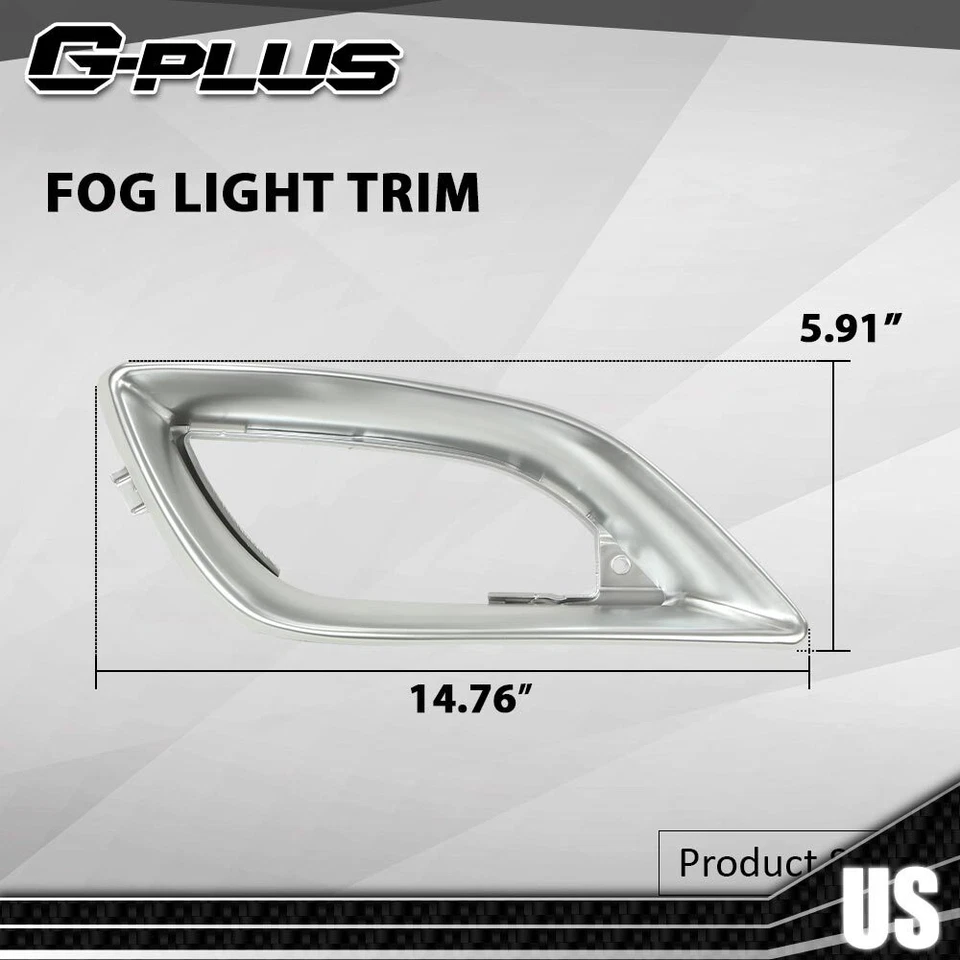 Fog Light Trim Set Of 2 Left And Right Side Fit For 06-07 Mercedes-benz R500 Foto 4 de 4