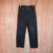 Levis Ribcage Straight Ankle Jeans Womens Sz 26 26x26 Dark Wash Jean