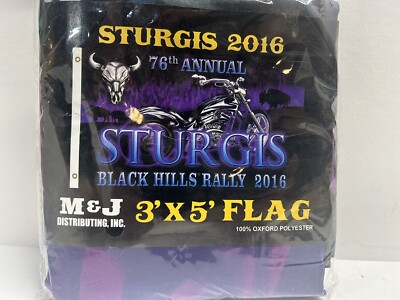 Sturgis 76th Motorcycle Eagle Shield Rally Flag 3ftx5ft 2016 Mancave America
