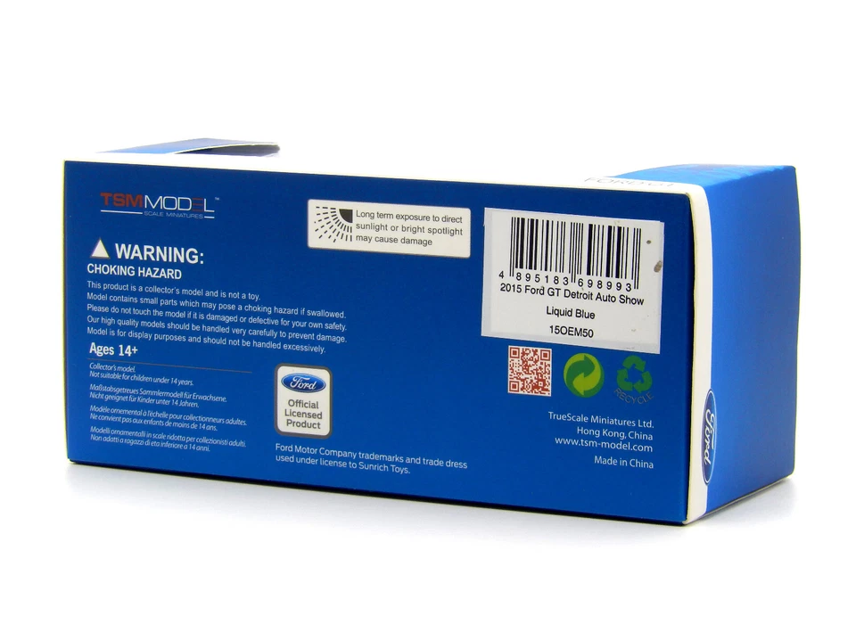1/43 Ford GT Liquid Blue Detroit Auto Show 2015 TrueScale Model 15OEM50 Rare - Image 4 of 4