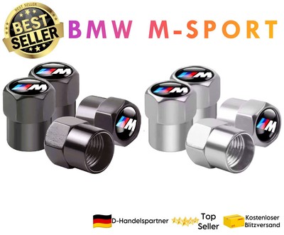   4x BMW M-Sport Ventilkappen Logo Emblem Deckel Reifen Felgen Auto/ Motorrad  