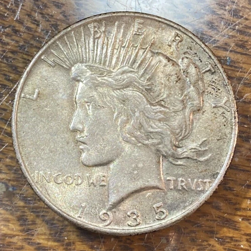 1935 Peace Dollar Nice Original Choice AU CHRC