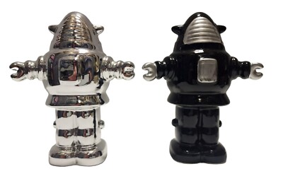 FORBIDDEN PLANET: ROBBY THE ROBOT SILVER & BLACK MONEY BANKS MADE OF CHINA (MN)
