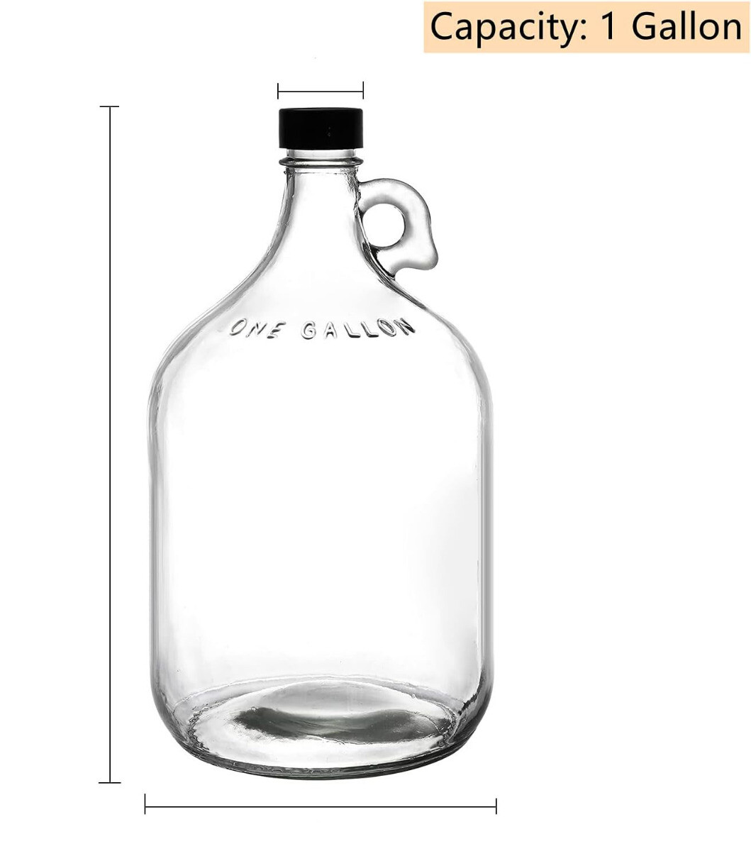 3.8L 1 Gallon Glass Demijohn Carboy w/ bung & Air Lock Home Brew Bottle