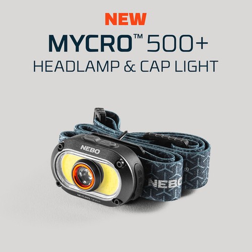 NEBO MYCRO 500 LUMEN+ HEADLIGHT/CAP 