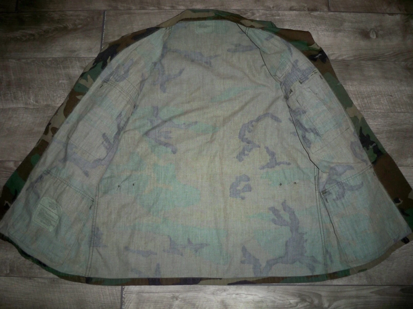  camo woodland military uniform vtg jacket