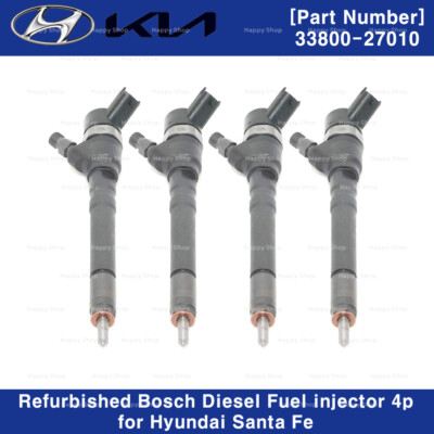 33800-27010 Refurbished Diesel CRDI Fuel injector 4p for Hyundai Santa Fe