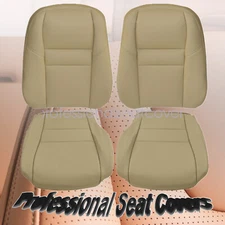 FOR 2007-2008 2009 2010 2011 Honda CRV Front Bottom & Top Leather Seat Cover Tan