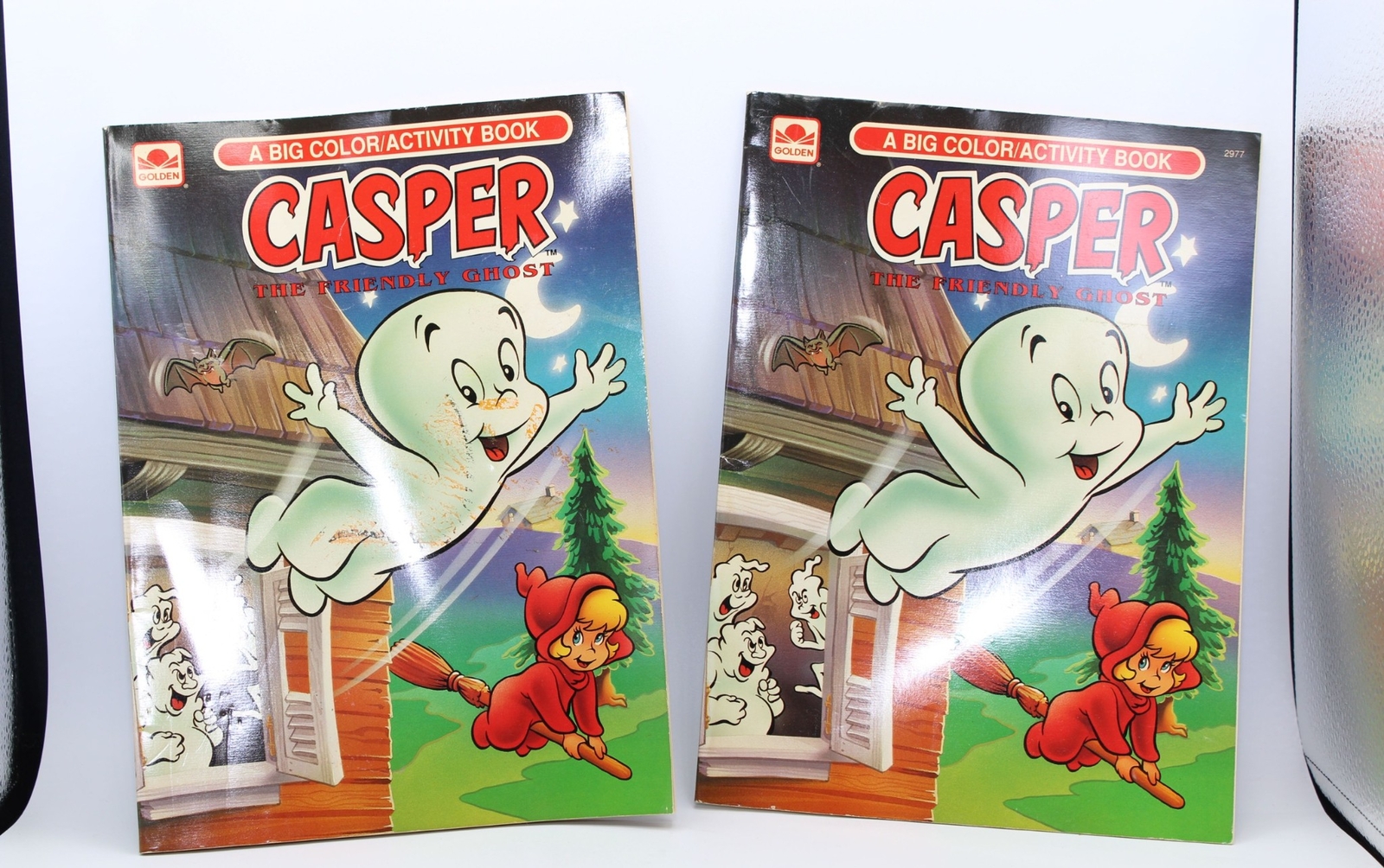 Vintage 1992 Golden #2977 Casper The Friendly Ghost Color Activity Book Set of 2