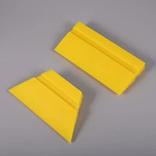 2 Pcs Rubber Squeegee Yellow Turbo Wiper Car Vinyl Wrapping Application Tools