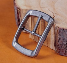 Heavy Duty Silver Finish Center Bar Replacement DIY Belt Buckle Fits 38mm Belts