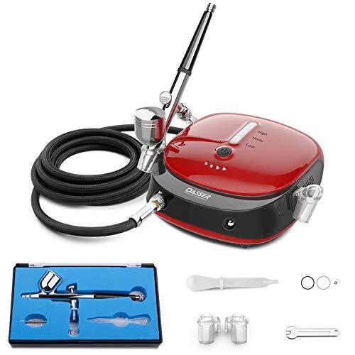 Oasser Mini Kit aerografo,Airbrush con compressore aerografo Doppia (T9P)