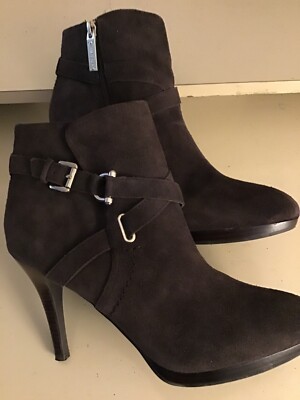 Tommy hilfiger women brown suede platform Rayelle Heel boots US 9.5 Euro 40.5