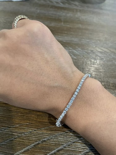 Diamant Tennis Armband 14 Karat Weißgold Lab Grown 2,03 Karat - Bild 1 von 2