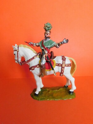 Figurine Elastolin - Cavalier Lansquenet Allemand 1/32 (60mm) - Moyen Âge