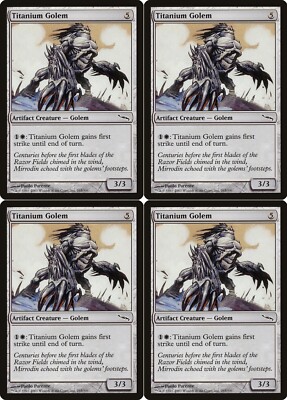 Titanium Golem X4 Mirrodin Playset MTG Magic the Gathering Excellent 2Fire Games